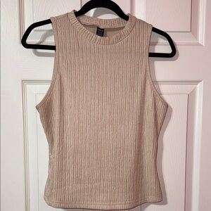SHEIN Ribbed Tan Tank Top